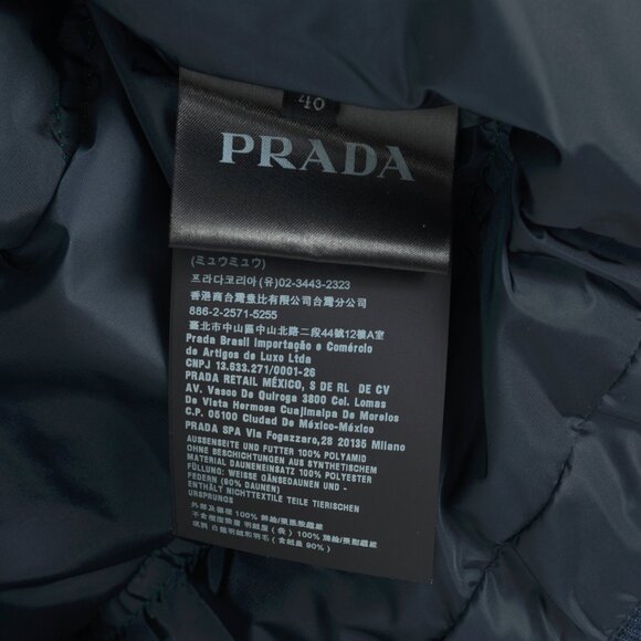 Prada Green Nylon Hooded Puffer Jacket - Picture 13 of 14